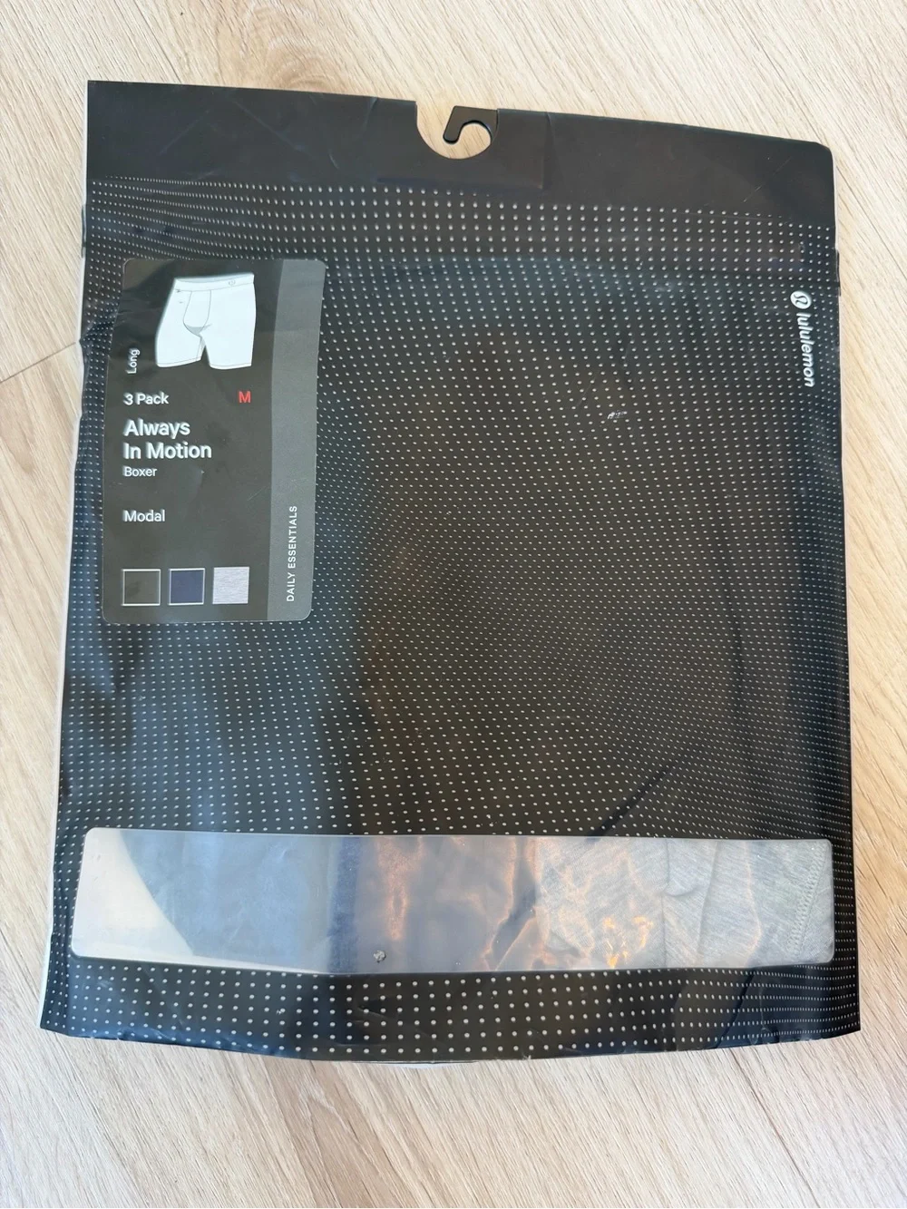 Lululemon Men’s 3-Pack Always in Motion Briefs — Gray, Navy, Black